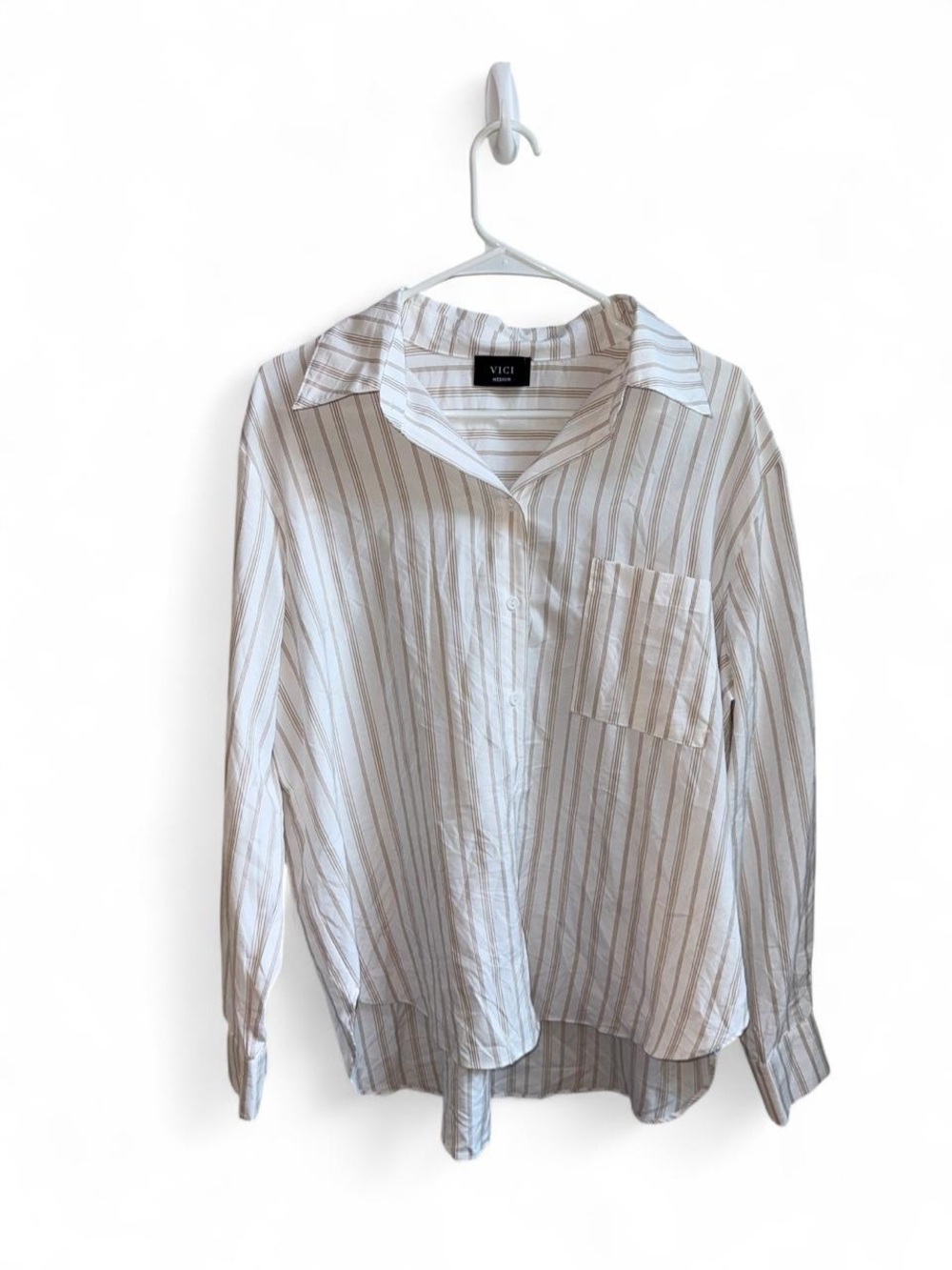 Vici Women’s Striped Button Down Shirt